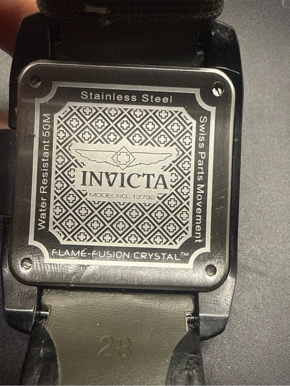 Invicta Men's Cuadro Quartz watch 13792 new battery
